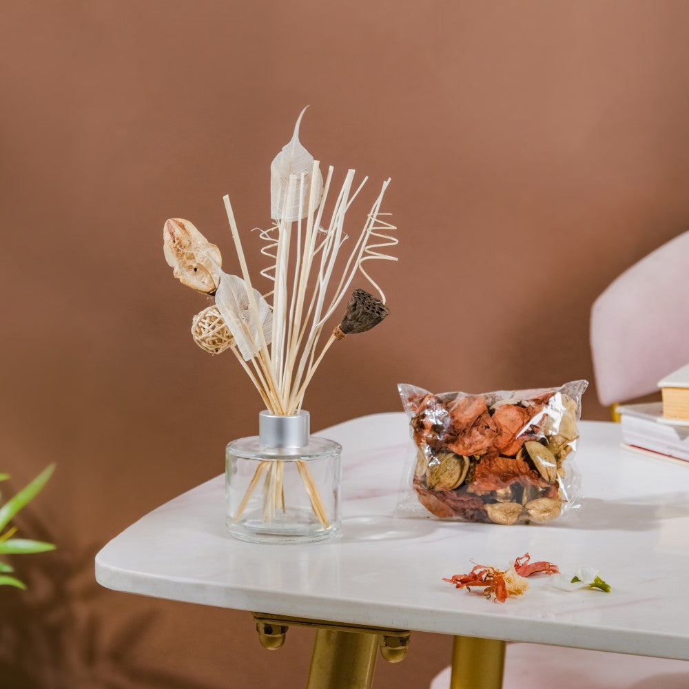 Sweet Vanilla Bouquet Reed Diffuser Gift Set Of 3 Nestasia