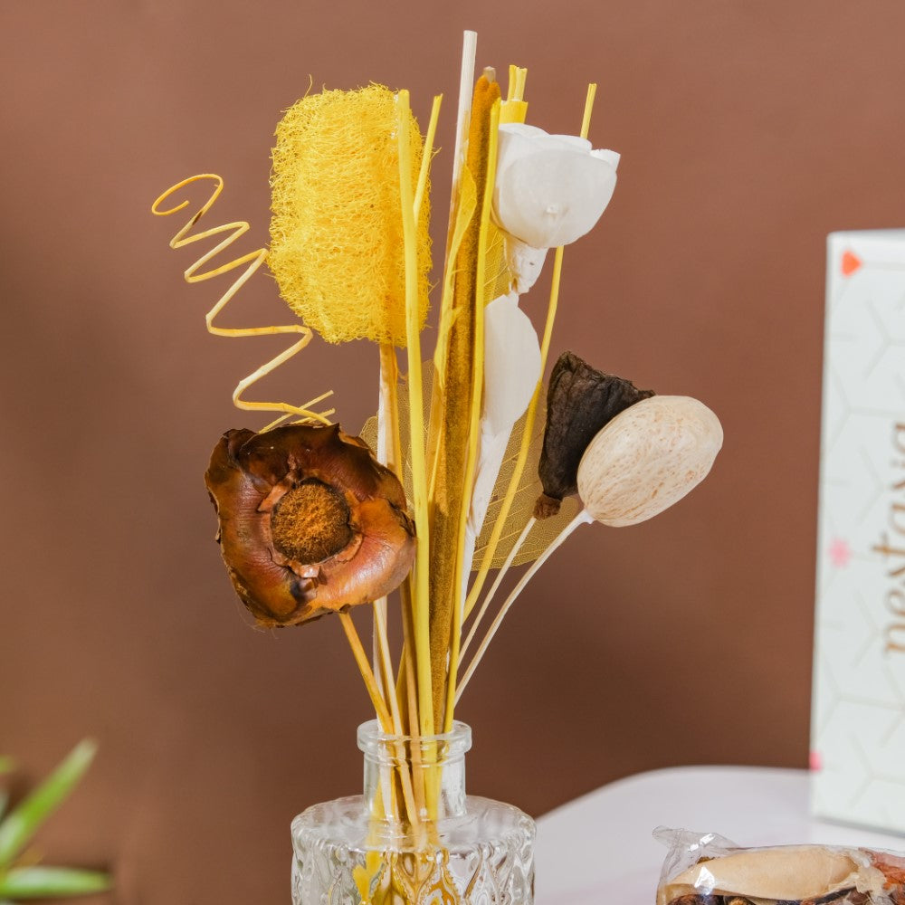 Vanilla Bouquet Reed Diffuser And Potpourri Gift Set Of 3 Nestasia
