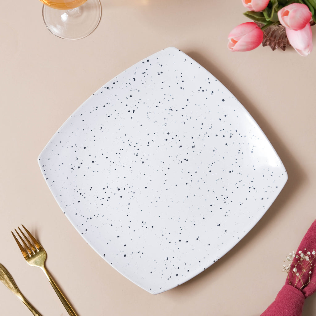 Aylin White Textured Dinner Plate 10.5 Inch Nestasia