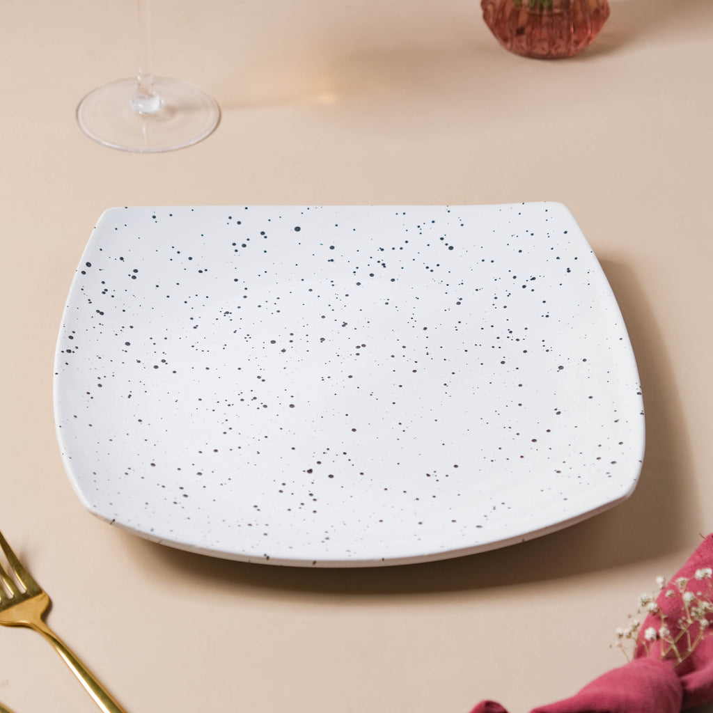 Aylin White Textured Dinner Plate 10.5 Inch Nestasia