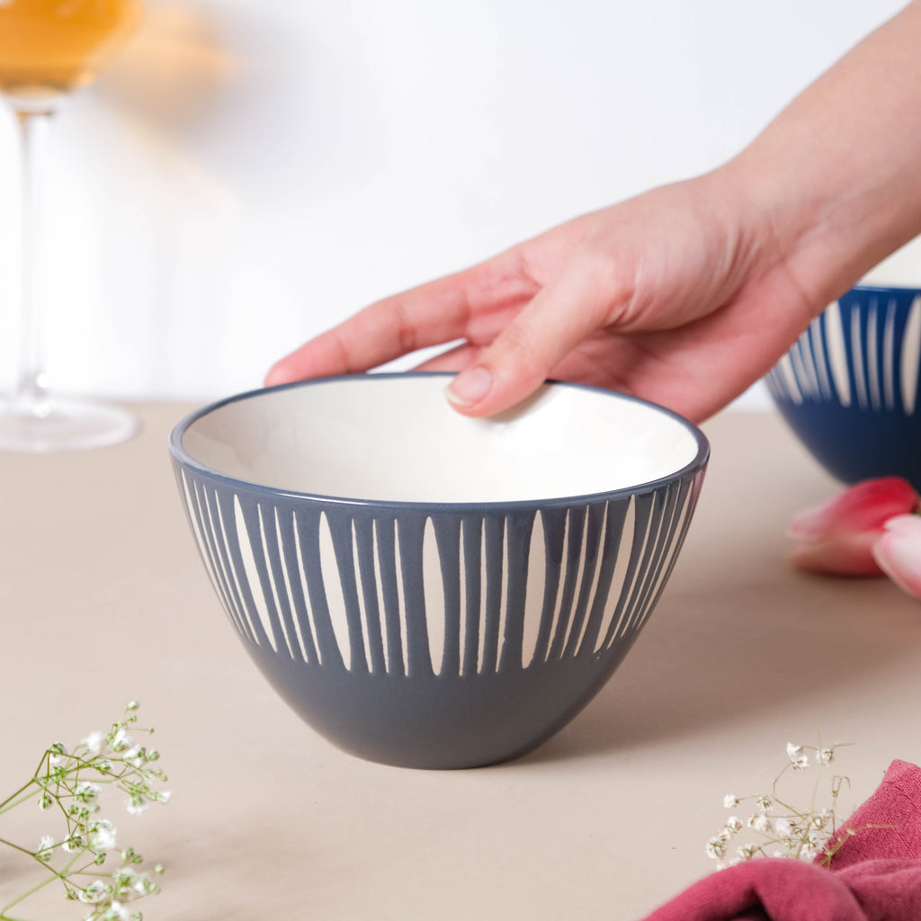 Celeste Pewter Grey Bowl 550ml Nestasia
