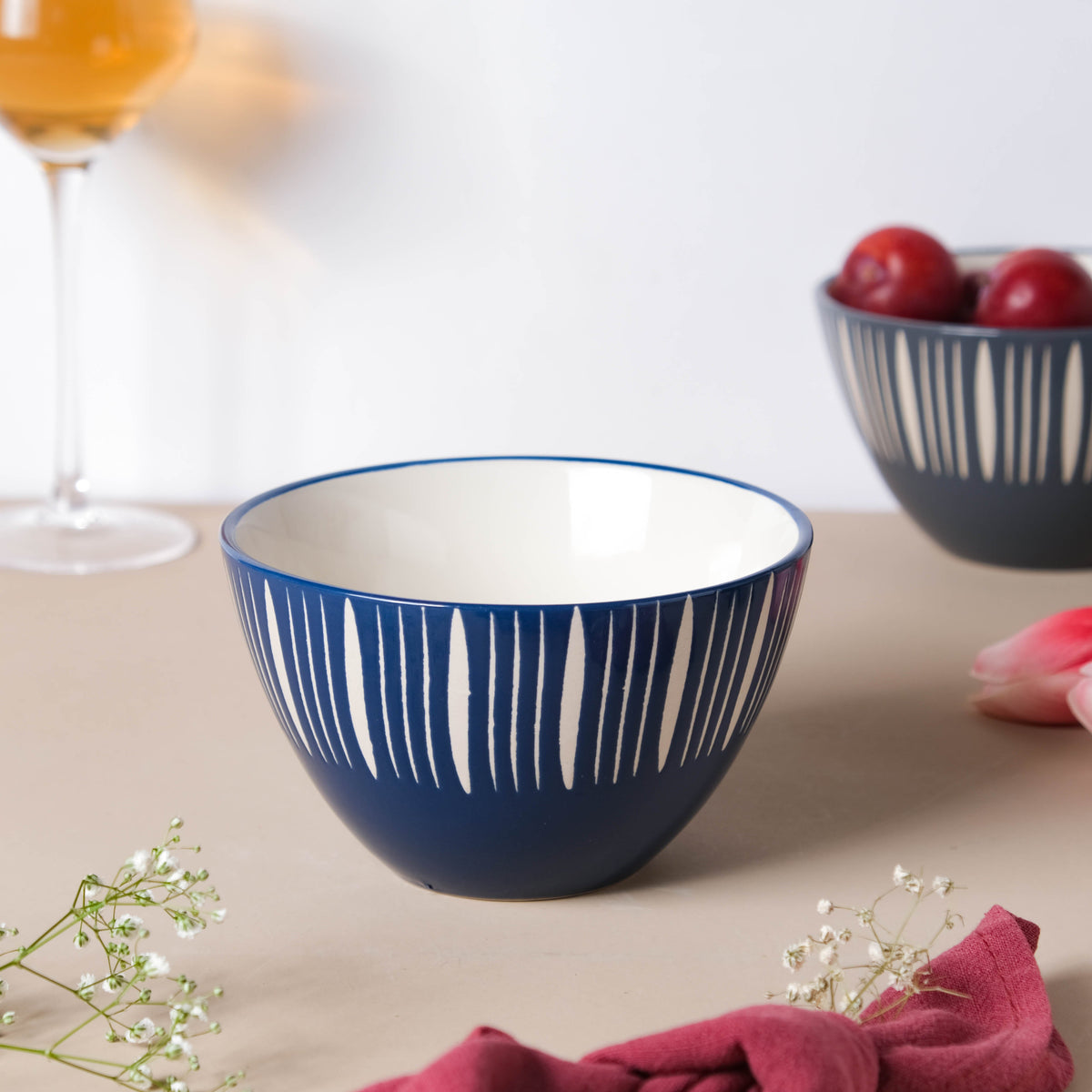 Celeste Azure Blue Bowl 550ml Nestasia