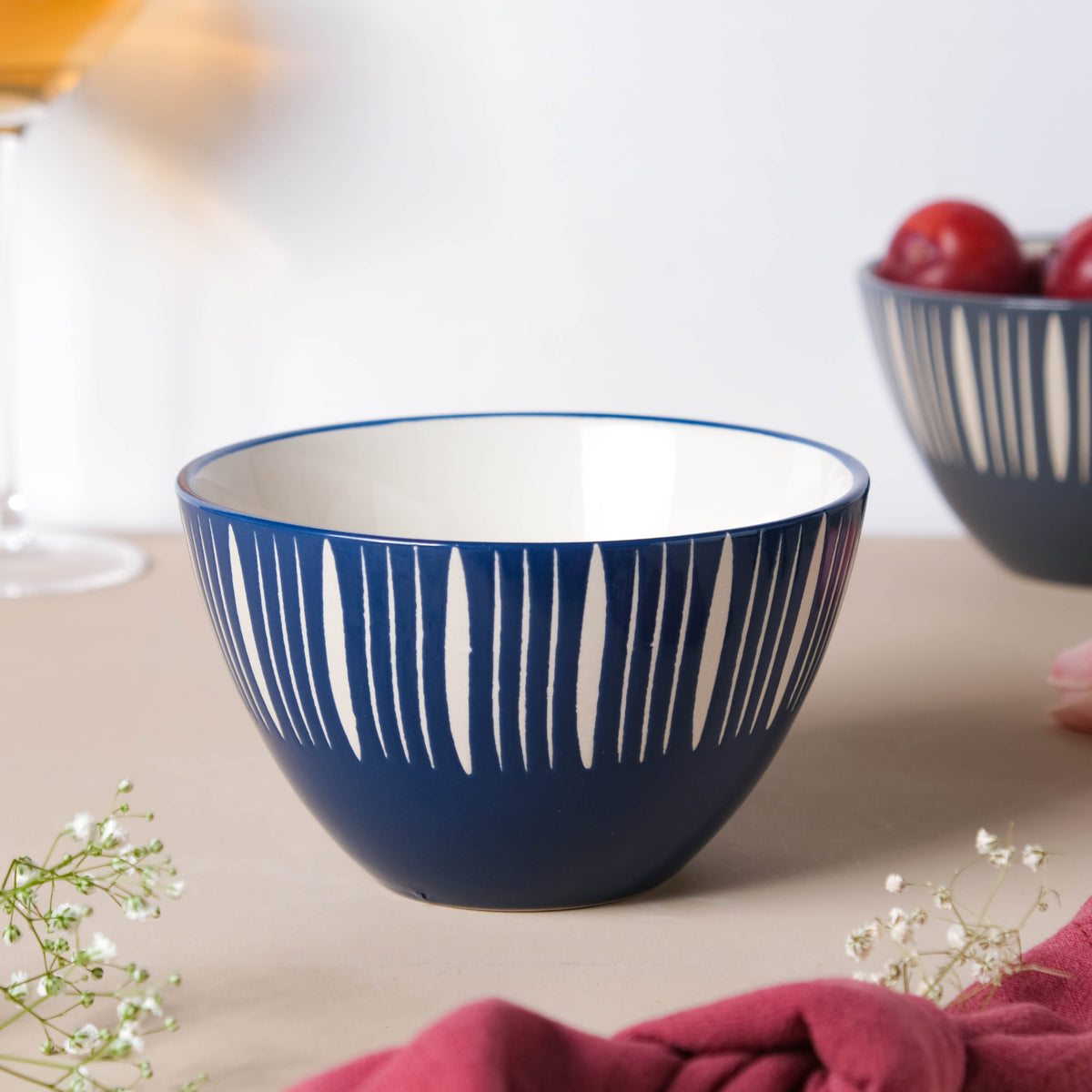 Celeste Azure Blue Bowl 550ml Nestasia