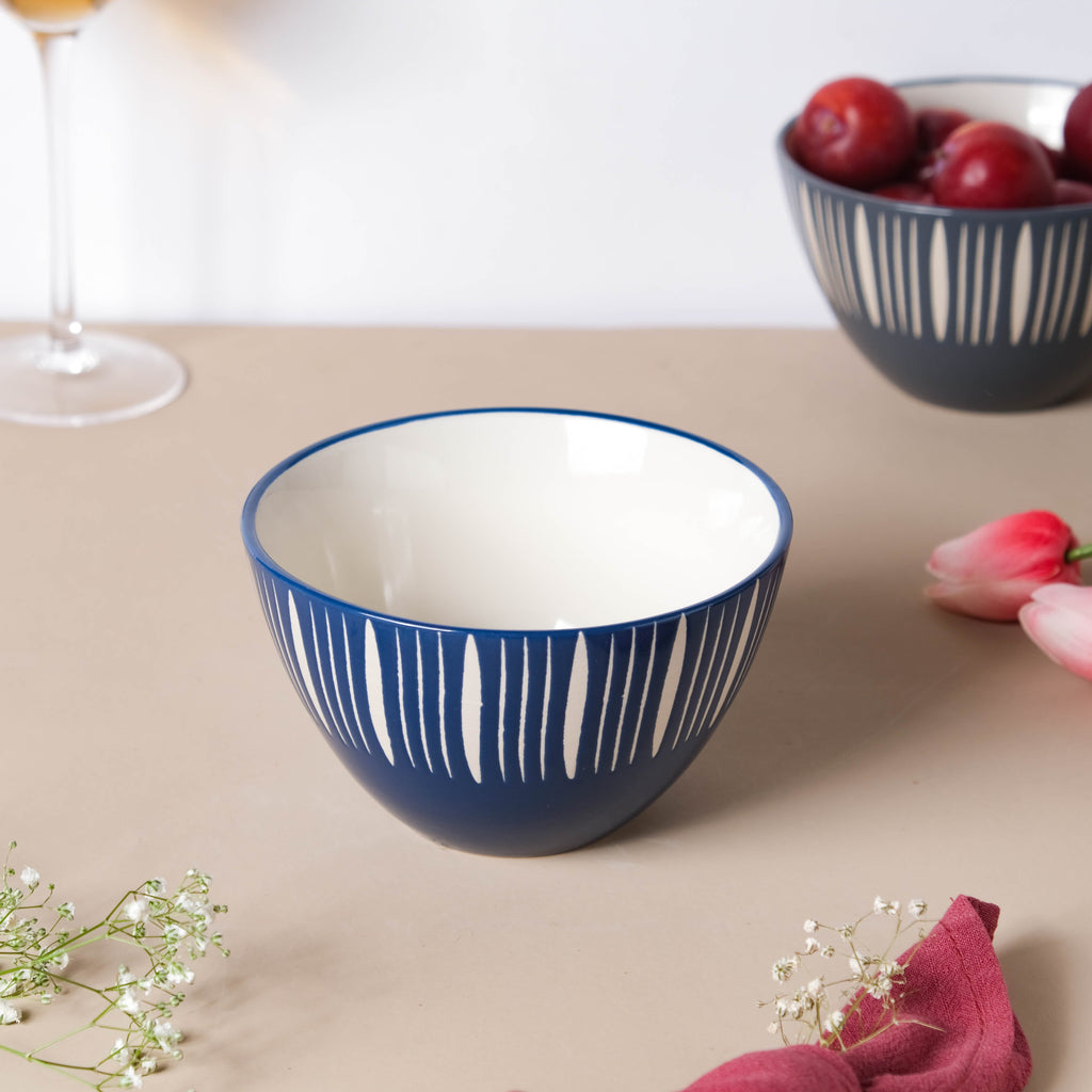 Celeste Azure Blue Bowl 550ml Nestasia