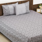 Designer King Size Bed Cover Grey Nestasia