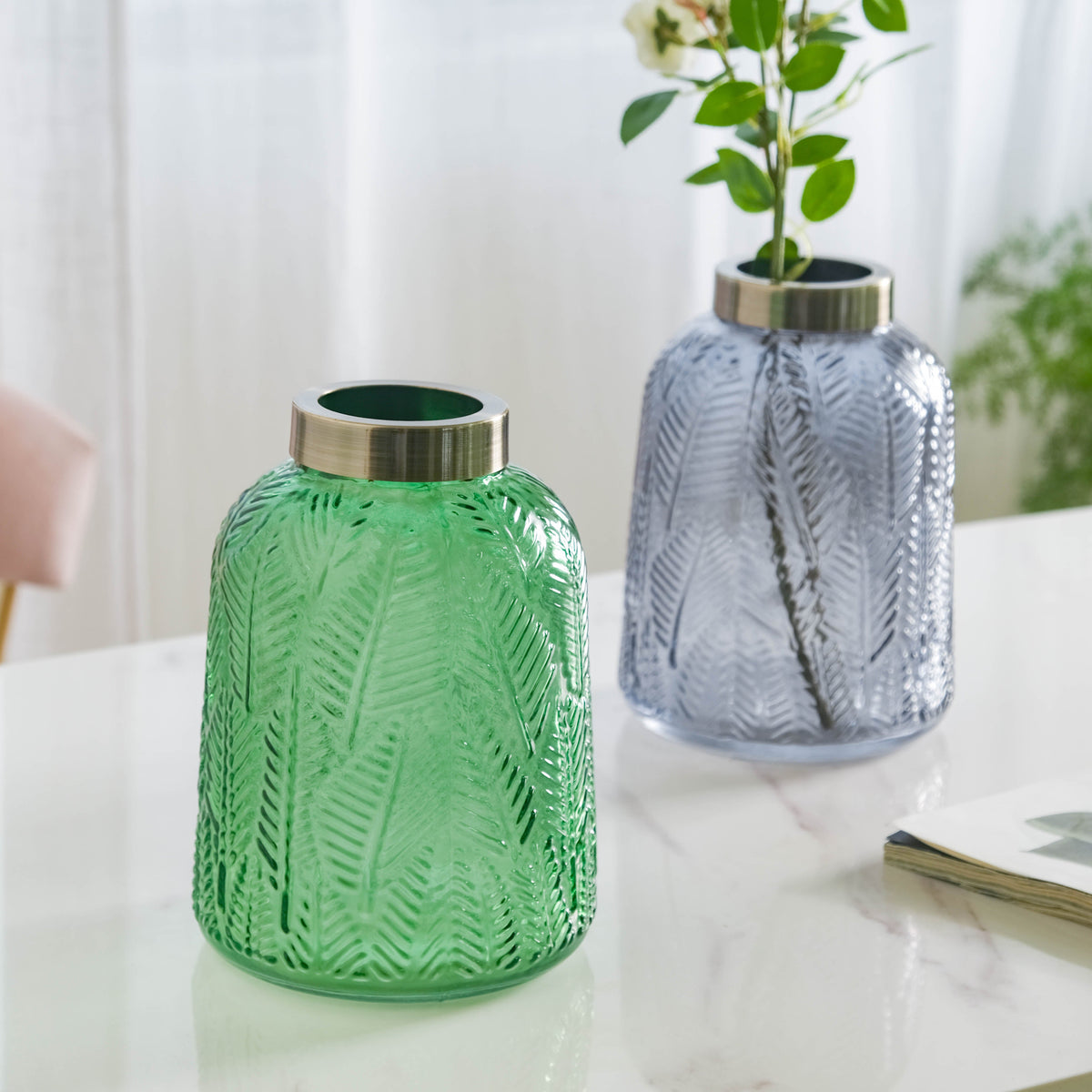 Large Bottle Glass Vase Nestasia