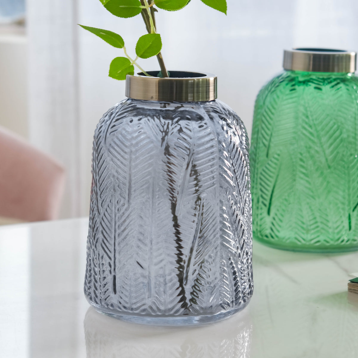 Large Bottle Glass Vase Nestasia