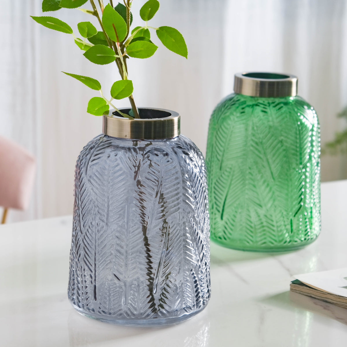 Large Bottle Glass Vase Nestasia