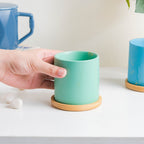 Leafy Green Planter With Coaster Nestasia