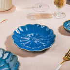 Ocean Ceramic Snack Plate Blue 6 Inch Nestasia