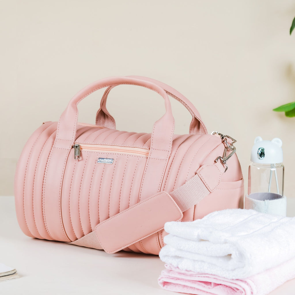 Travel Duffel Bag Pink Small 14x7 Inch Nestasia
