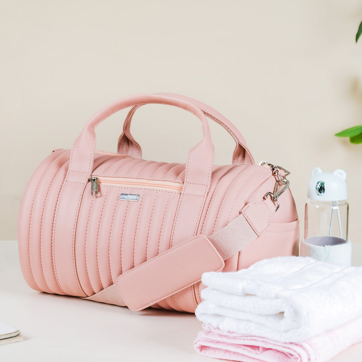 Travel Duffel Bag Pink Small 14x7 Inch Nestasia