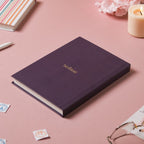 Floral 2024 Hardbound Diary Purple 8.2 X 5.9 Inch Nestasia