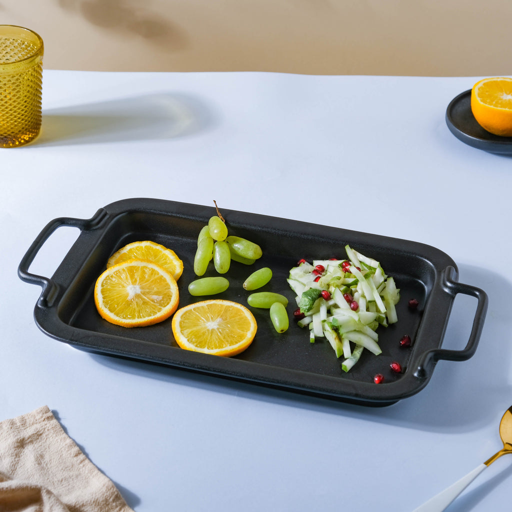 Black Baking Tray With Handle Nestasia