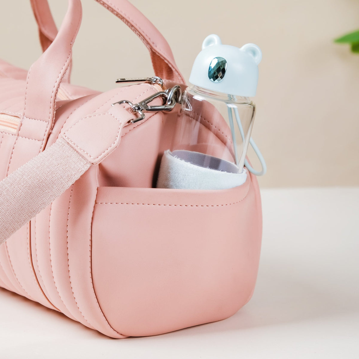 Travel Duffel Bag Pink Small 14x7 Inch Nestasia