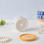 Leafy Landscape Ceramic Planter Set With Coaster Set Of 8 Nestasia