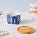 Leafy Landscape Ceramic Planter Set With Coaster Set Of 8 Nestasia