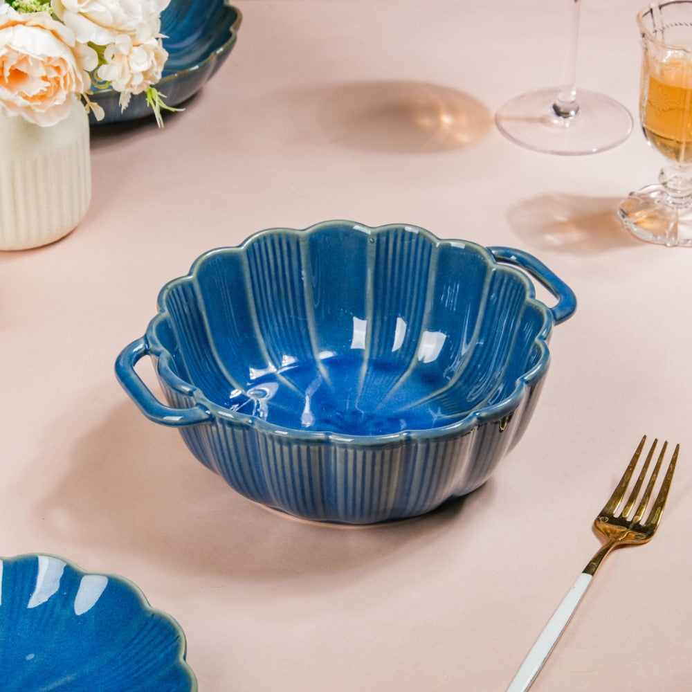 Ocean Serving Bowl with Handle Blue 600ml Nestasia