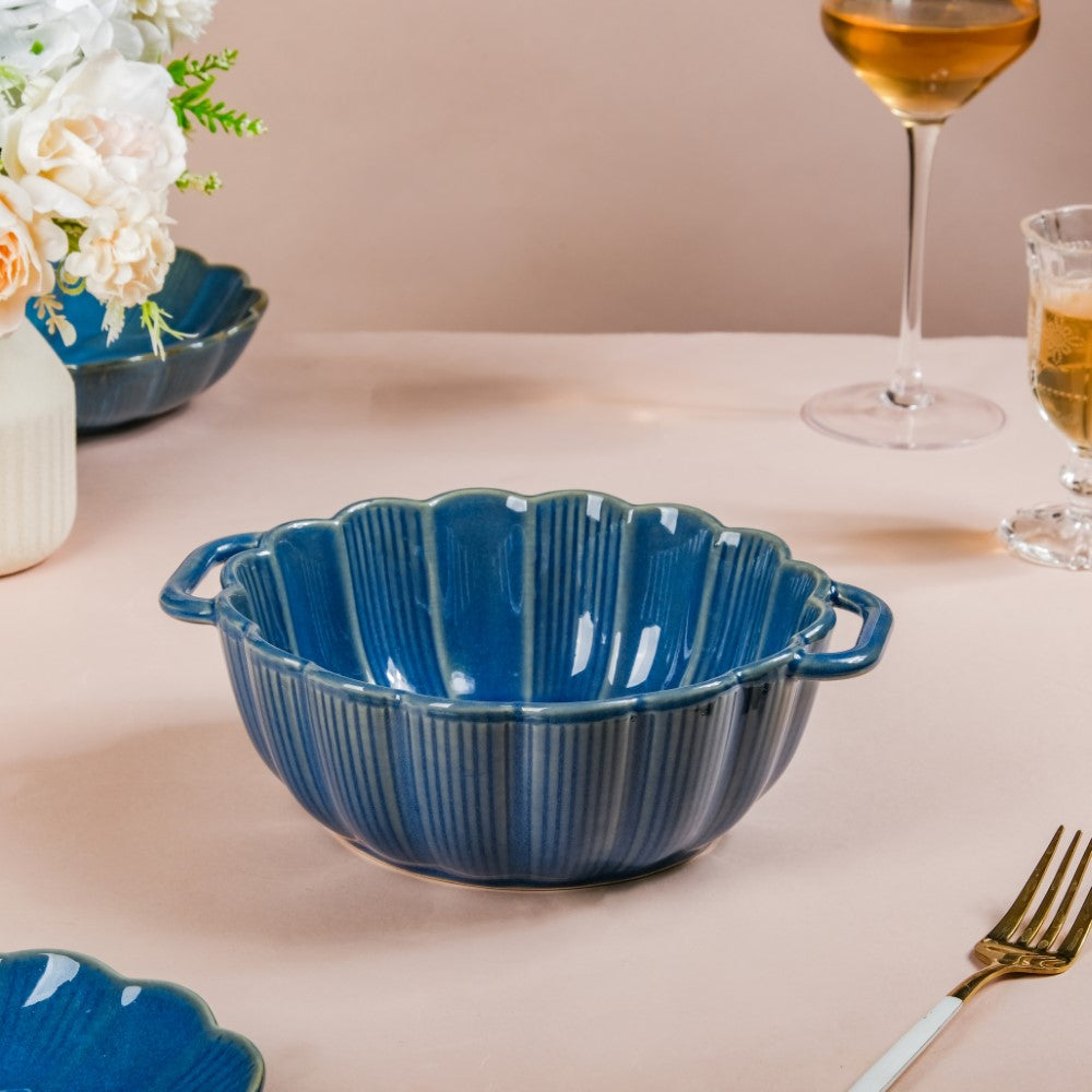 Ocean Serving Bowl with Handle Blue 600ml Nestasia