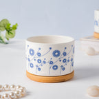Leafy Landscape Ceramic Planter Set With Coaster Set Of 8 Nestasia