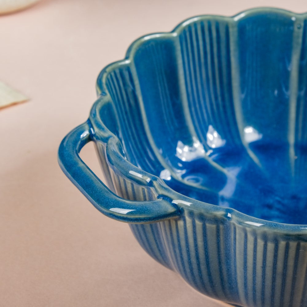 Ocean Serving Bowl with Handle Blue 600ml Nestasia