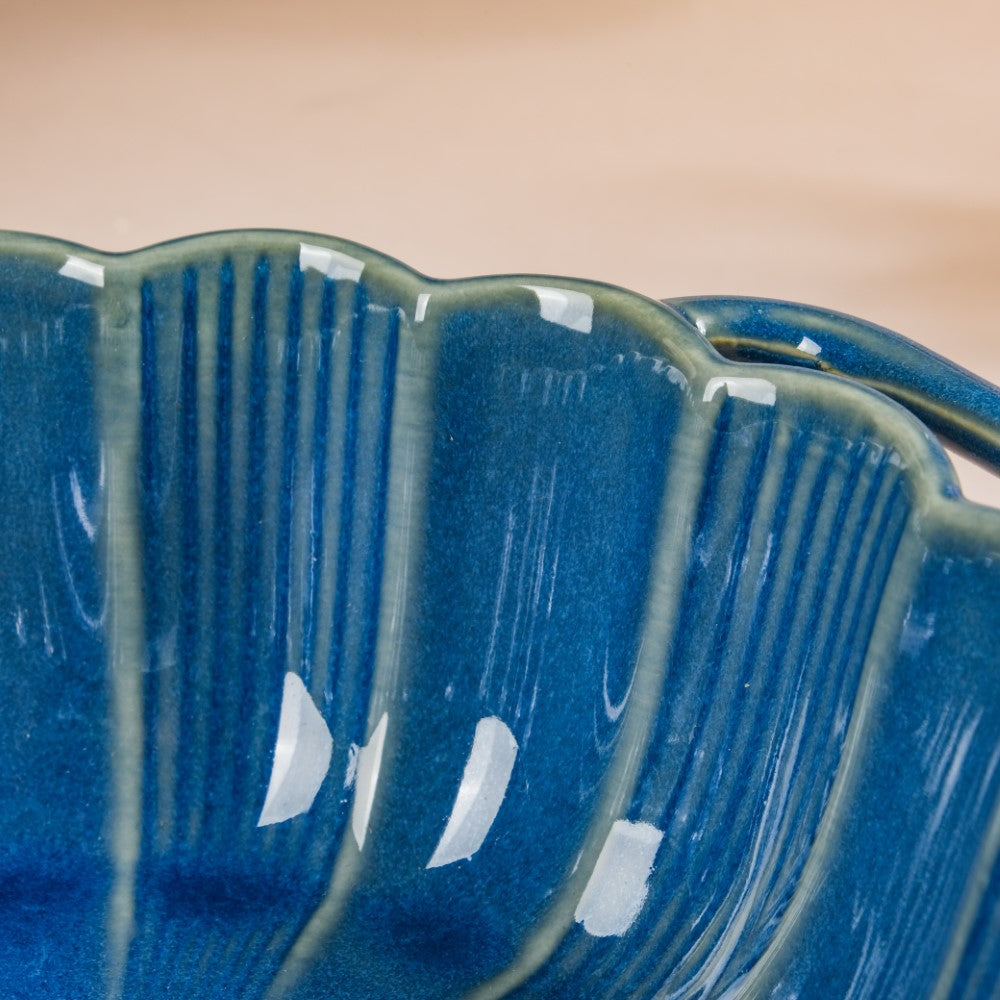Ocean Serving Bowl with Handle Blue 600ml Nestasia