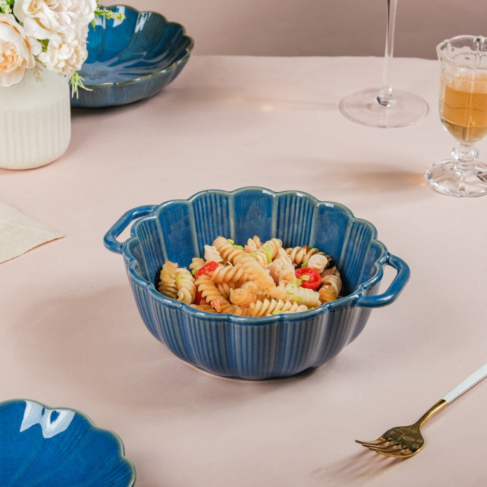 Ocean Serving Bowl with Handle Blue 600ml Nestasia