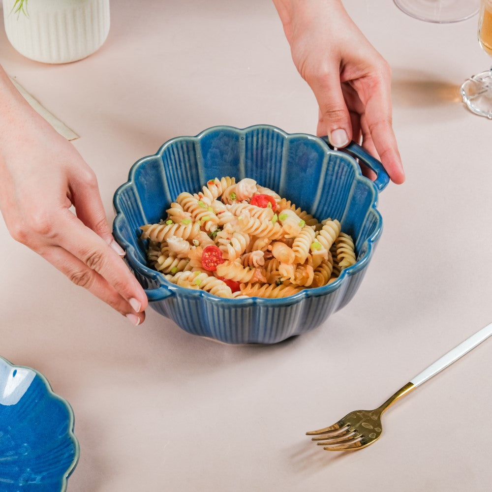 Ocean Serving Bowl with Handle Blue 600ml Nestasia