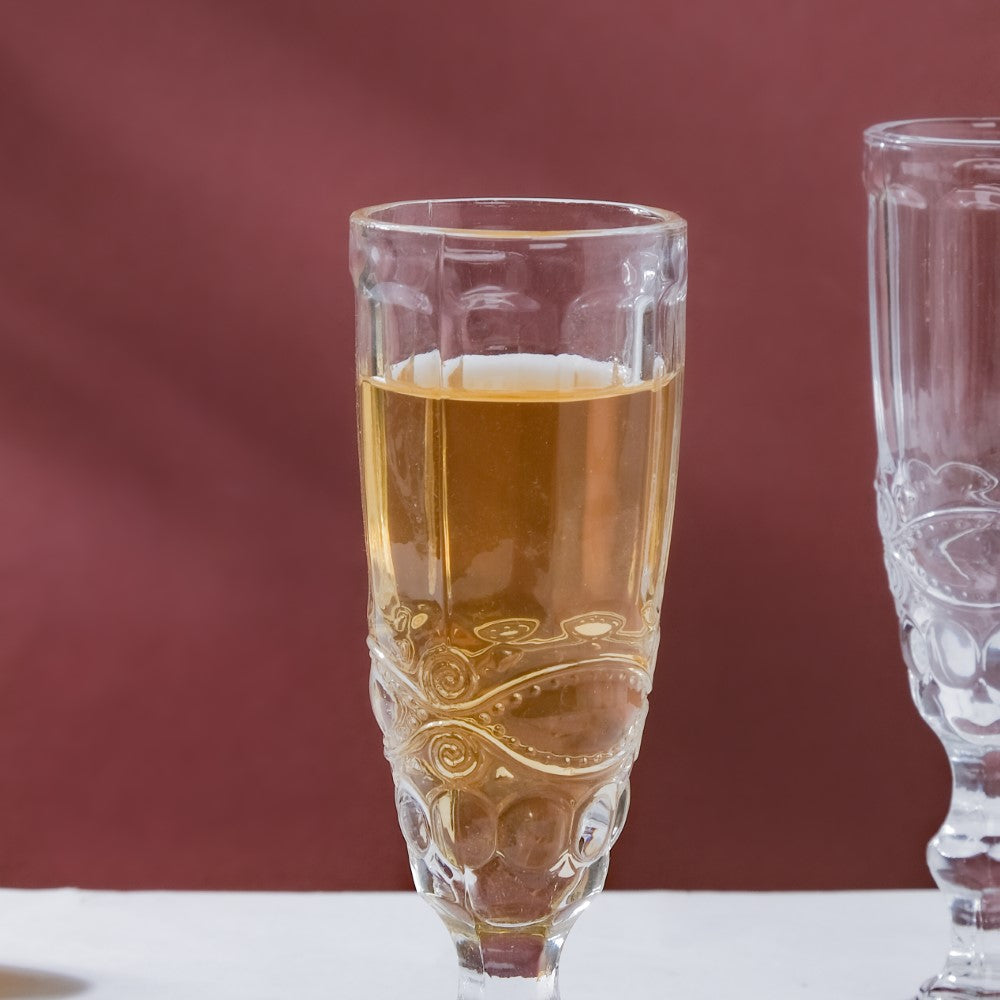 Champagne Glass Transparent Set Of 6 150 ml Nestasia