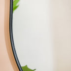 Oval Wall Mirror Black Small Nestasia