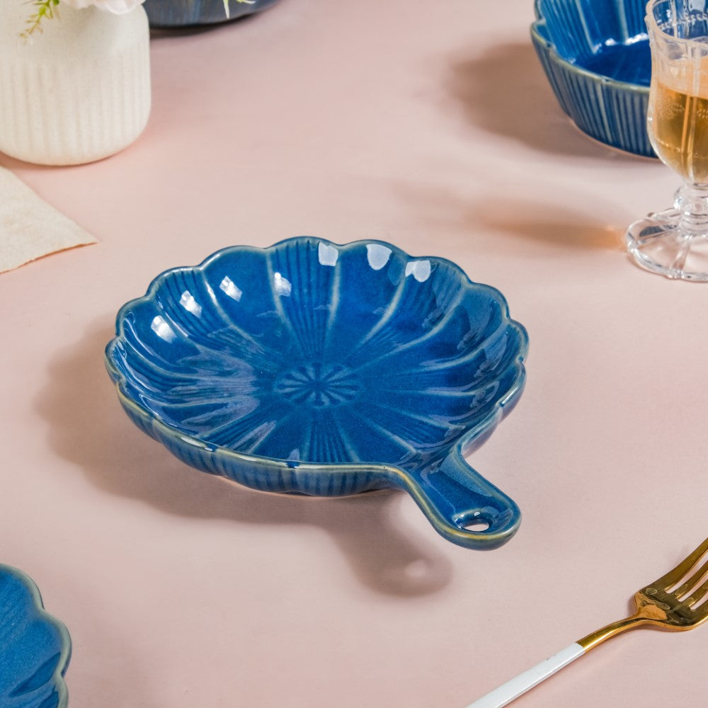 Ocean Plate With Handle Blue Nestasia