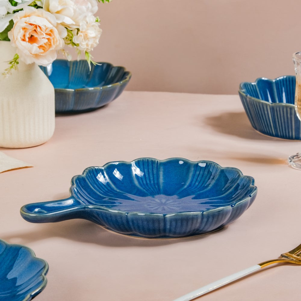 Ocean Plate With Handle Blue Nestasia