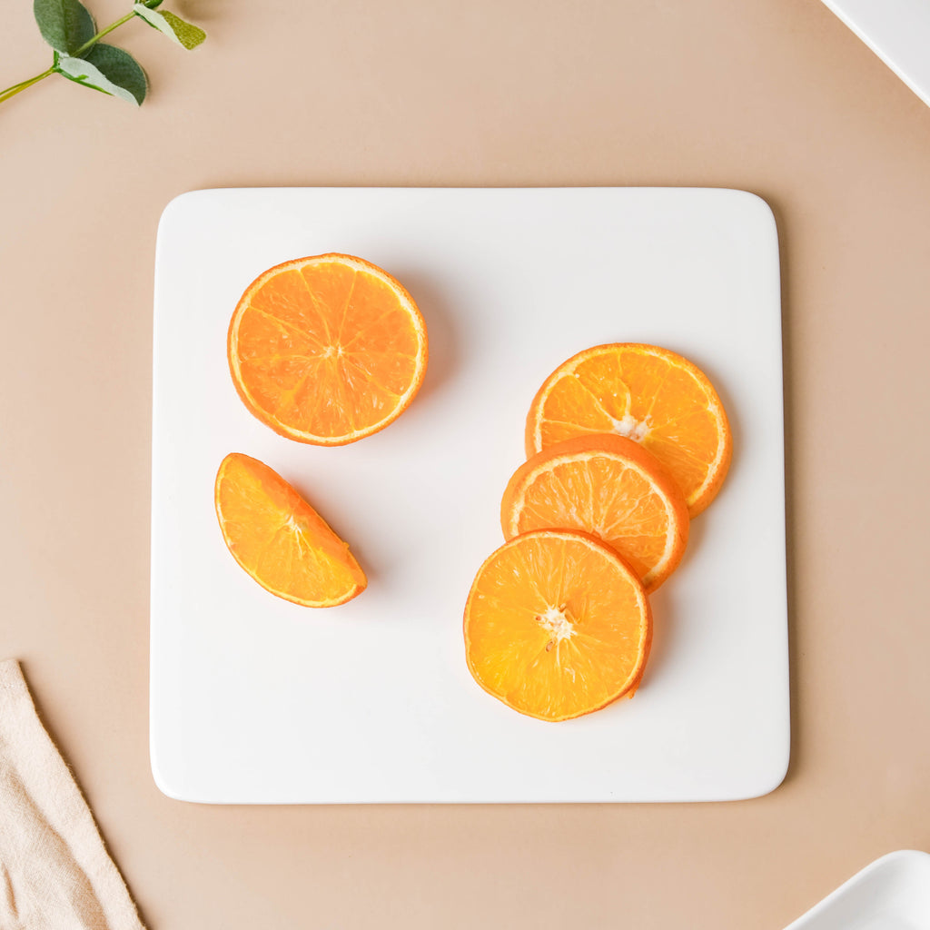 Serena Snowy White Square Platter Small Nestasia