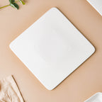 Serena Snowy White Square Platter Small Nestasia