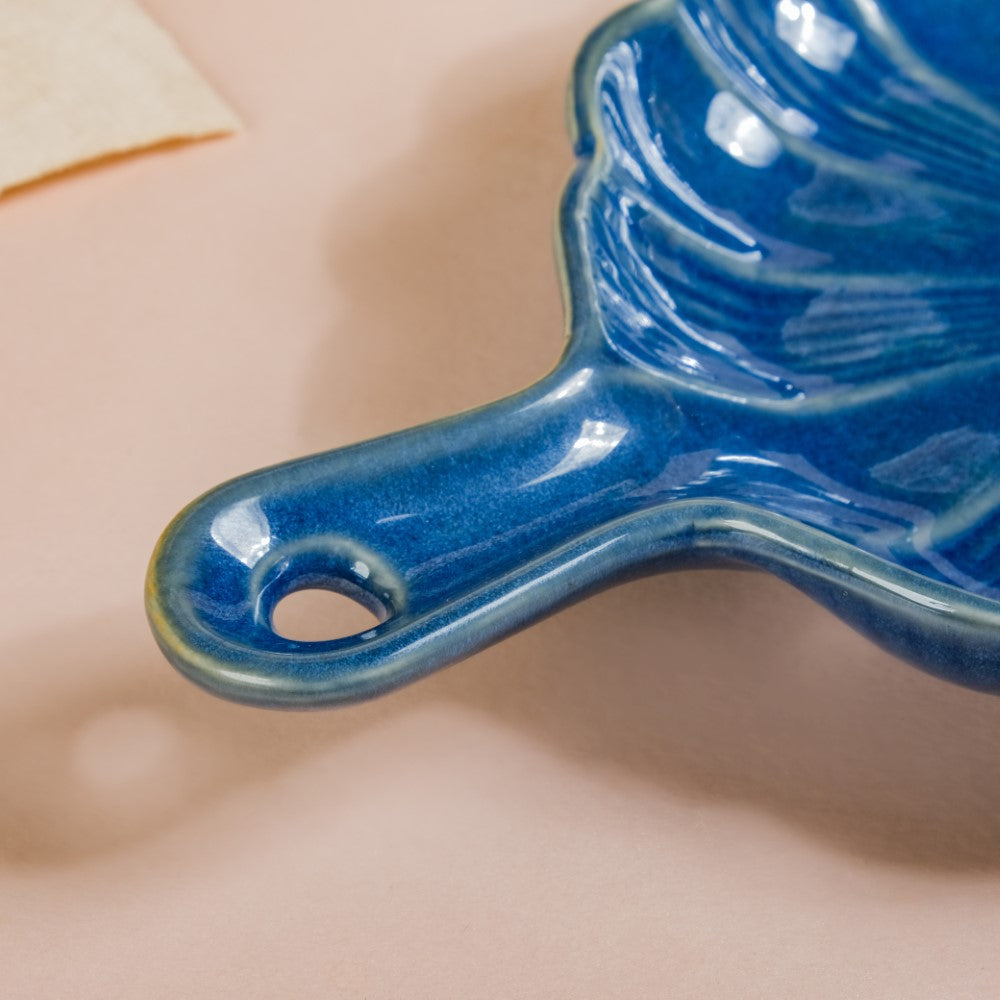 Ocean Plate With Handle Blue Nestasia