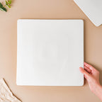 Serena Snowy White Square Platter Large Nestasia