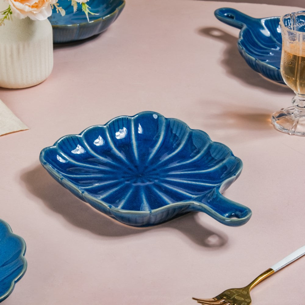 Ocean Square Dish with Handle Blue Nestasia