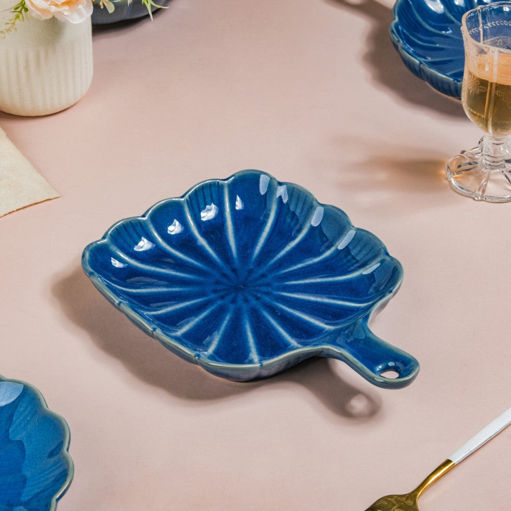 Ocean Square Dish with Handle Blue Nestasia