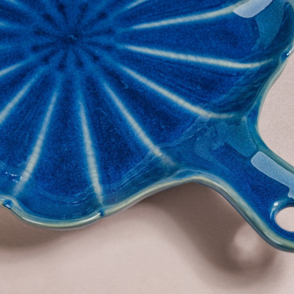 Ocean Square Dish with Handle Blue Nestasia