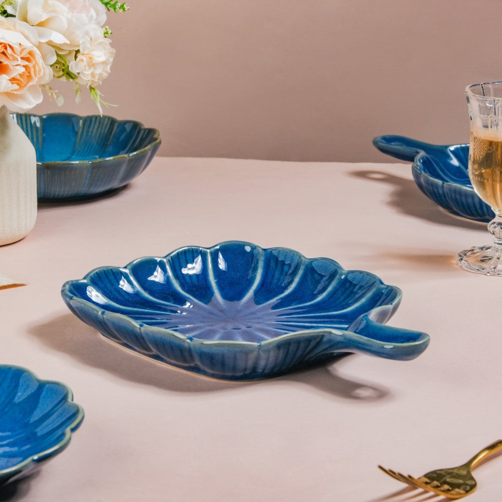 Ocean Square Dish with Handle Blue Nestasia