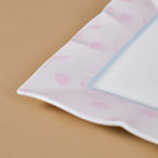 Riona Ceramic Platter White And Pink 9 Inch Nestasia