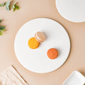 Serena Snowy White Round Platter Medium Nestasia