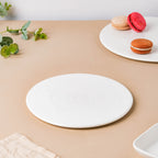 Serena Snowy White Round Platter Small Nestasia