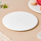 Serena Snowy White Round Platter Small Nestasia