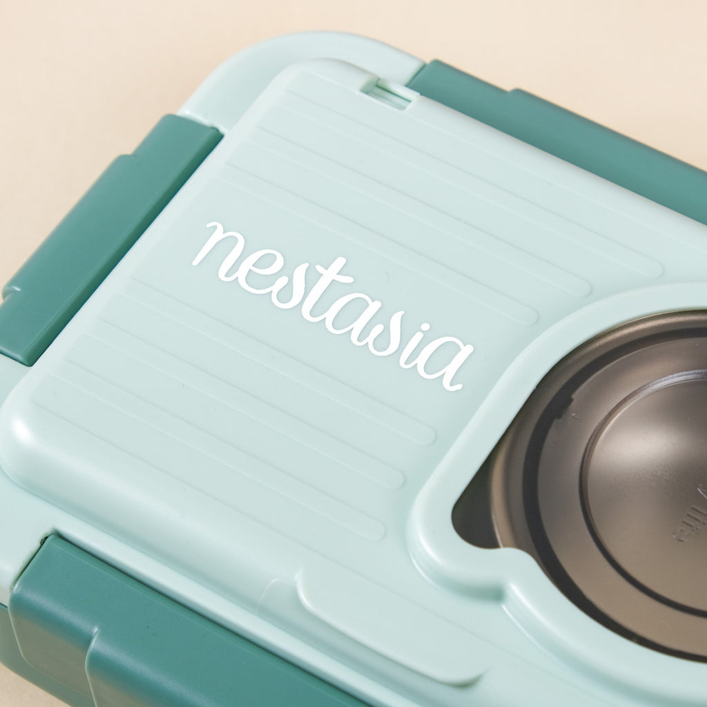 Lunch Box With 2 Sections Green 800ml Nestasia