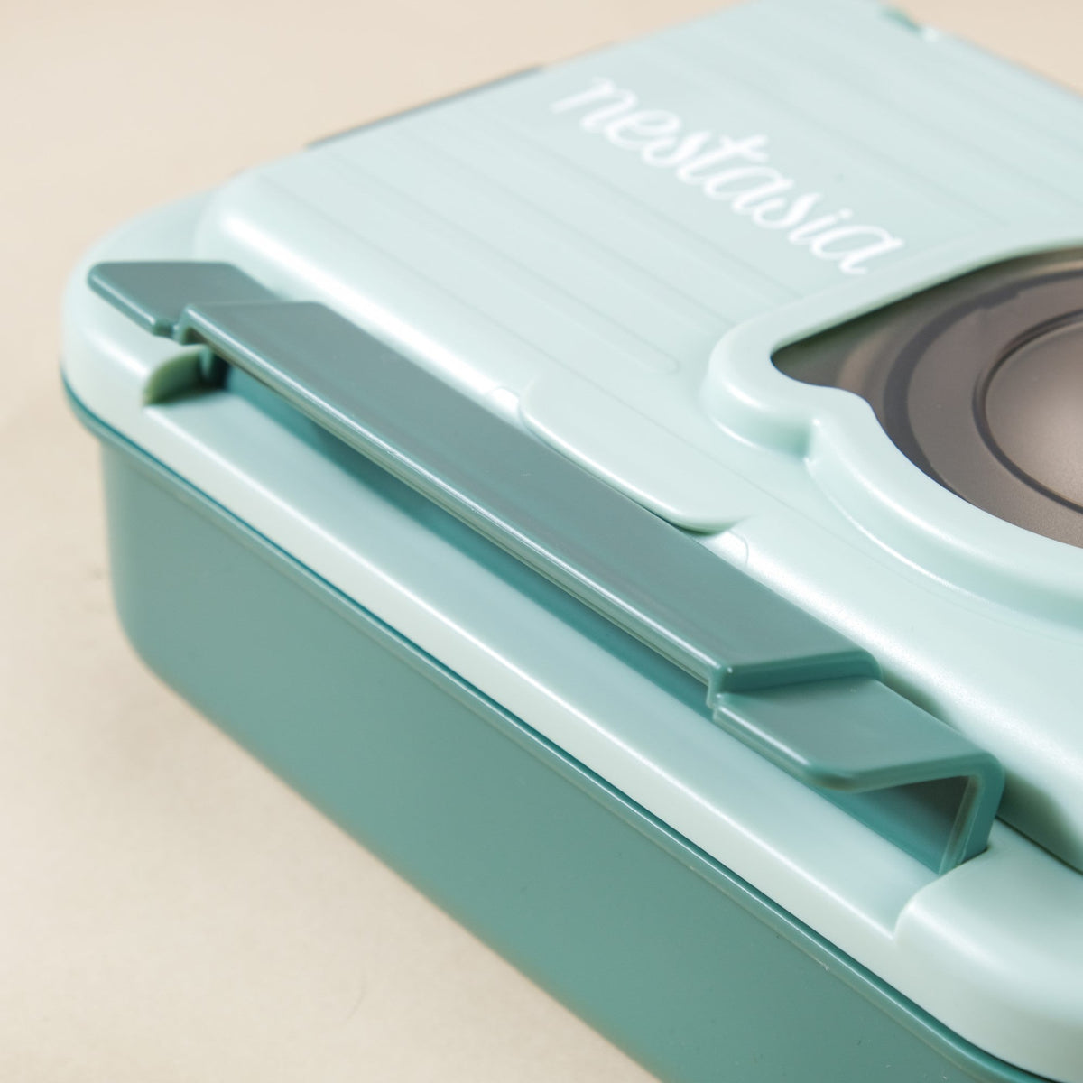 Lunch Box With 2 Sections Green 800ml Nestasia