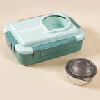 Lunch Box With 2 Sections Green 800ml Nestasia