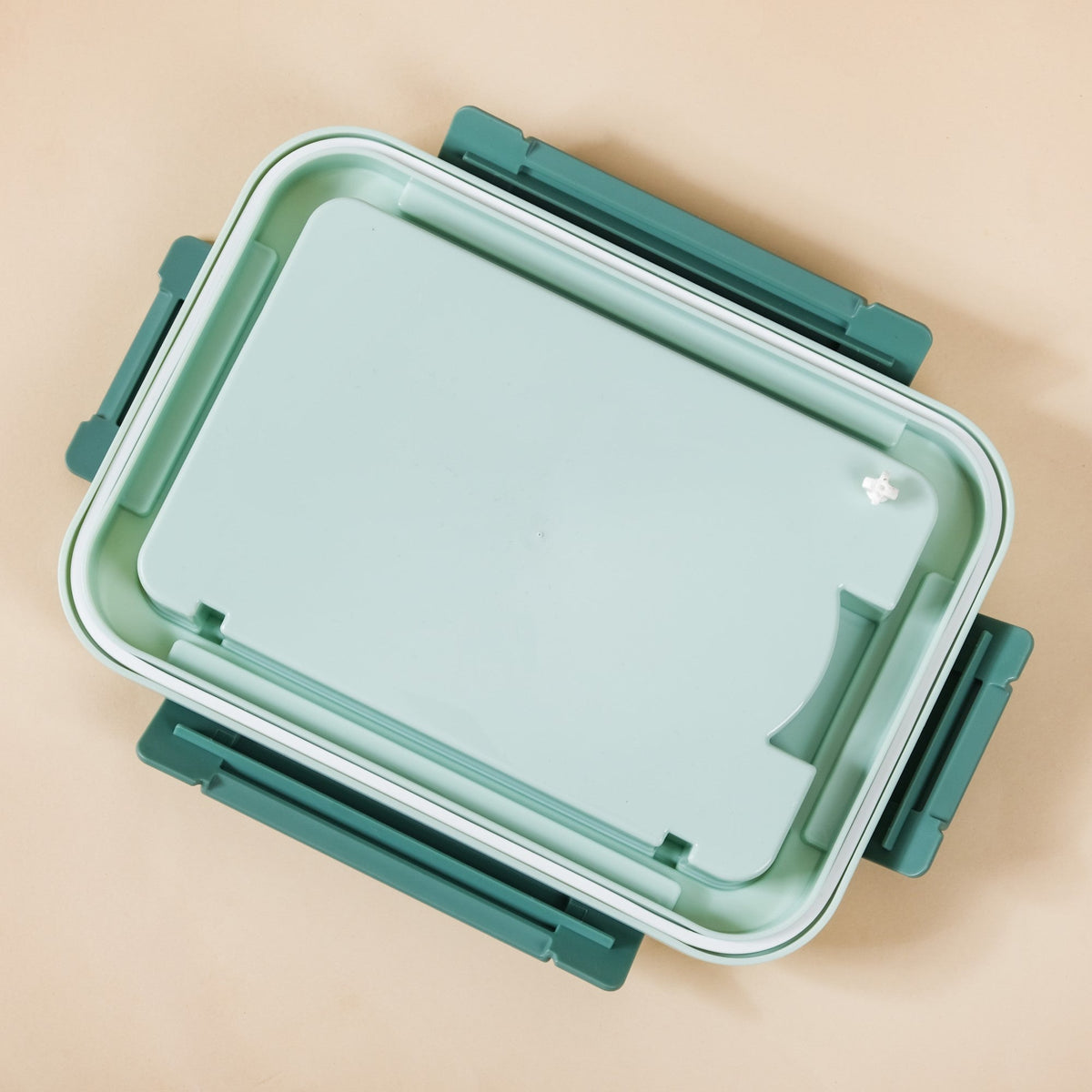Lunch Box With 2 Sections Green 800ml Nestasia