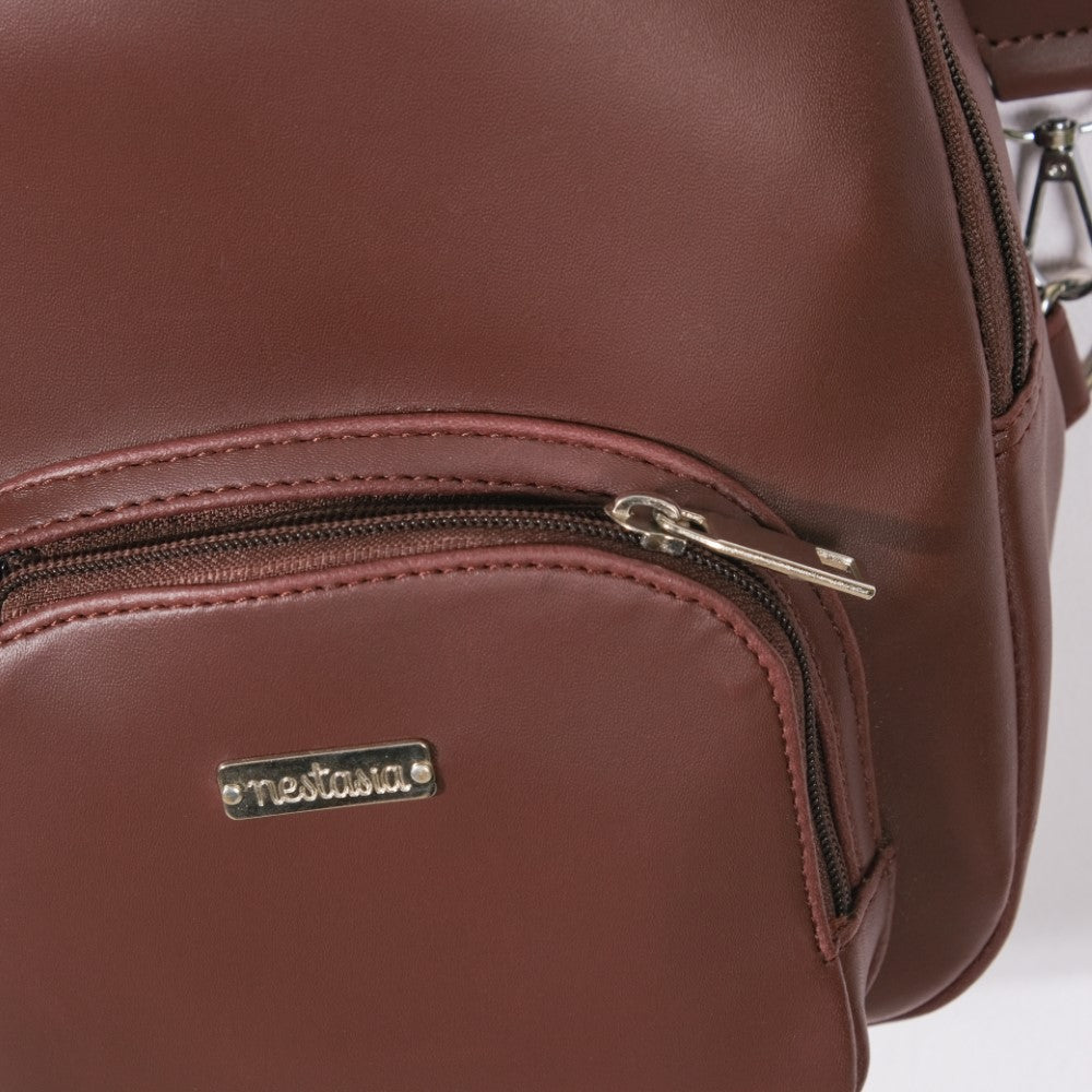 Voyager Crossbody Sling Bag Brown Nestasia