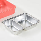 Insulated Lunch Box With 2 Compartments Pink 800ml Nestasia
